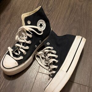 Converse platformBlack and White High-Top Sneakers